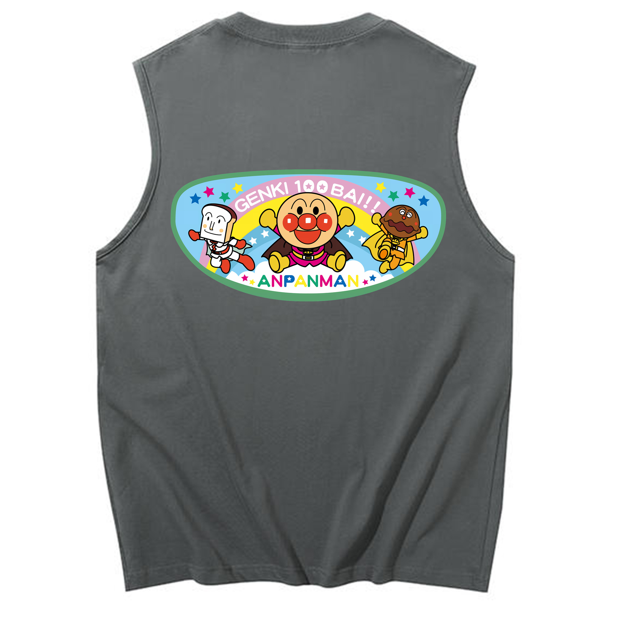 （画像用） アンパンマン Anpanman コットン100％タンクトップ（背面プリント）